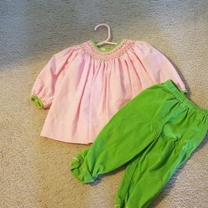 Baby girl top and pants set